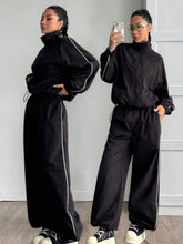 Women's Fall/Winter Cargo Casual Corta Vento Reflective Sport Sets